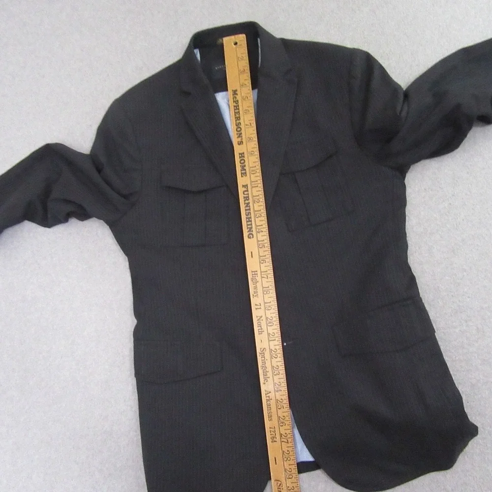 Banana Republic Mens Double Pocket Sport Coat‎ 38R Dark Gray Tailored Fit